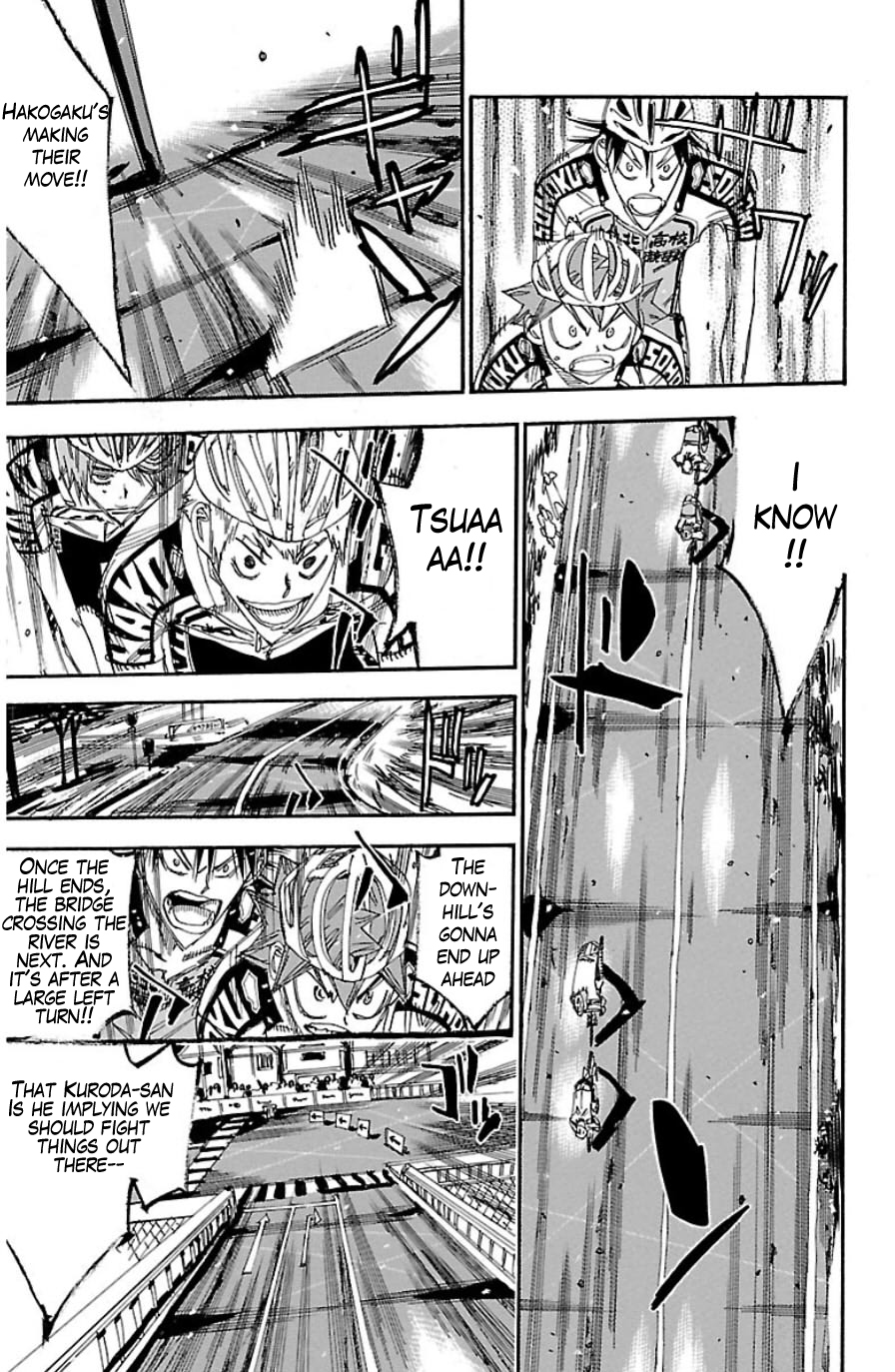 Yowamushi Pedal Chapter 334 page 14 - Chapter 334: Super wavering downhill!!