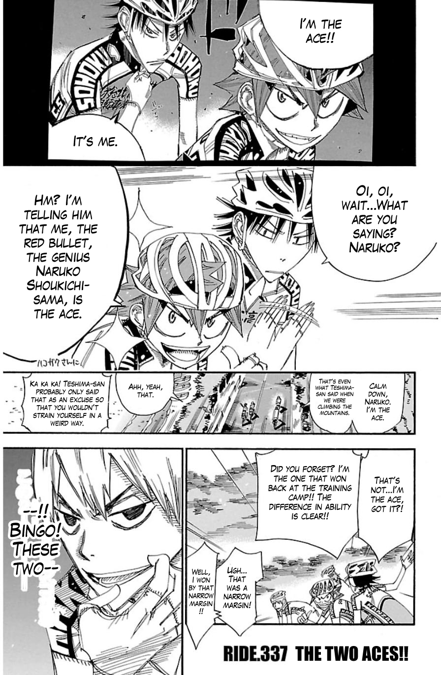 Yowamushi Pedal Chapter 337 page 1 - Chapter 337: The Two Aces!!