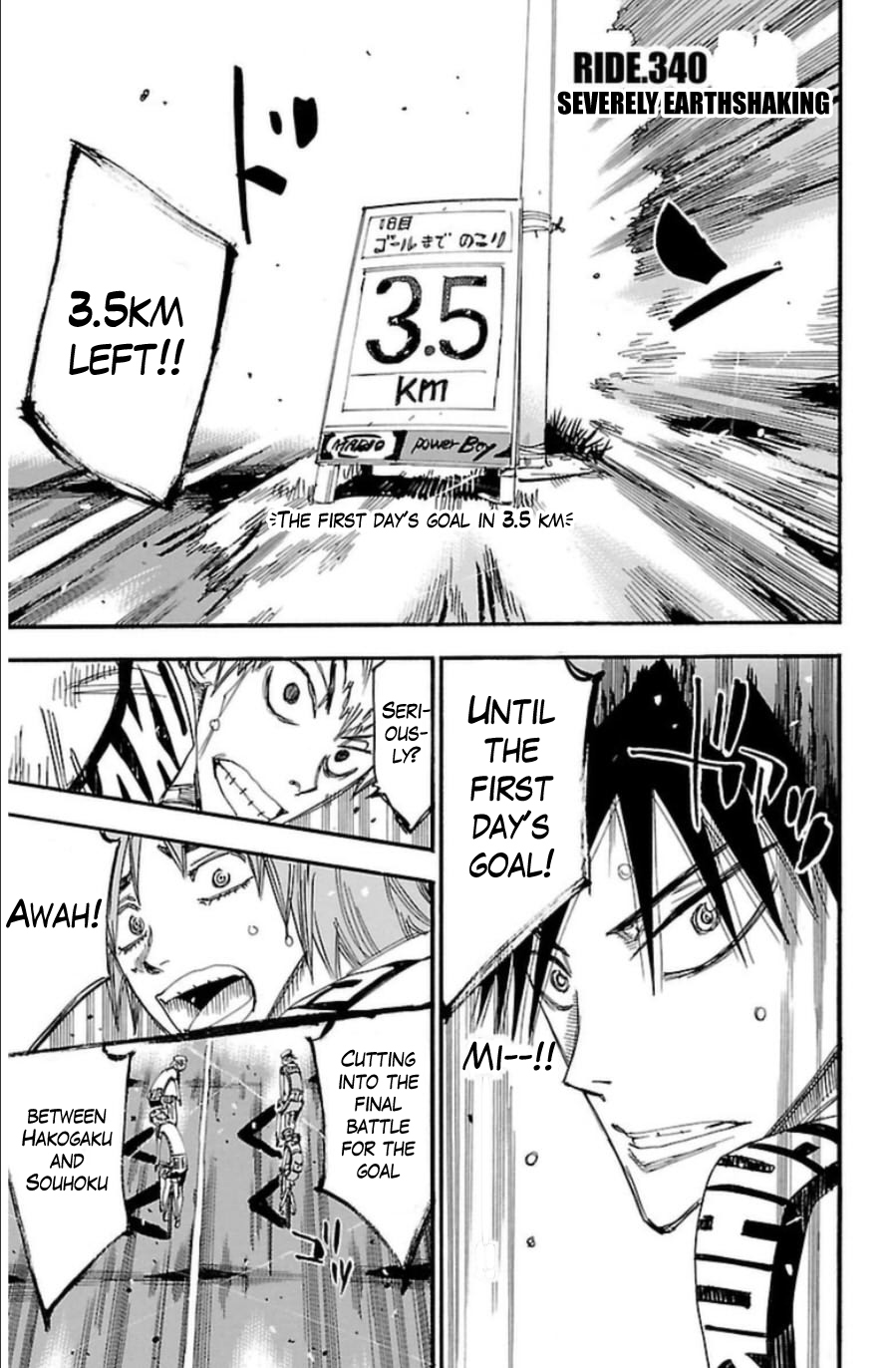 Yowamushi Pedal Chapter 340 page 1 - Chapter 340: Severely earthshaking
