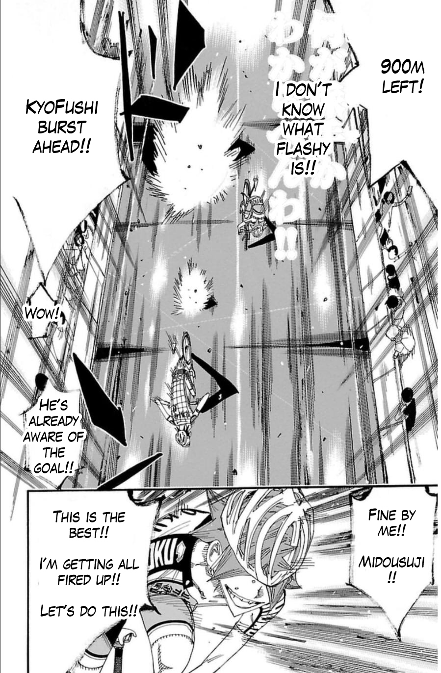 Yowamushi Pedal Chapter 344 page 15 - Chapter 344: Exciting Straight Line!!