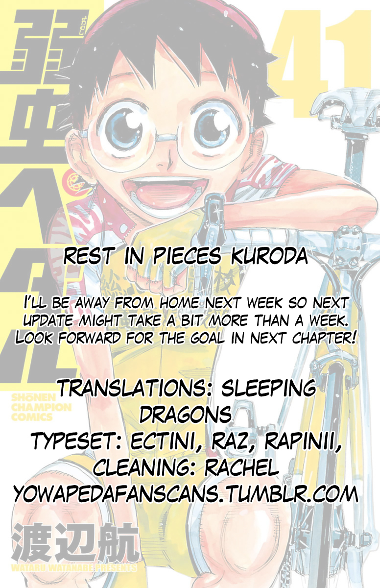 Yowamushi Pedal Chapter 348 page 17 - Chapter 348: Shaving off 3 seconds