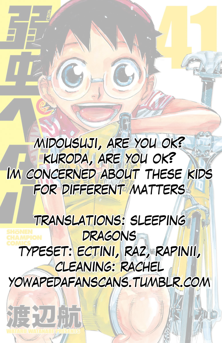 Yowamushi Pedal Chapter 354 page 18 - Chapter 354: Kyoto Fushimi's uneasiness