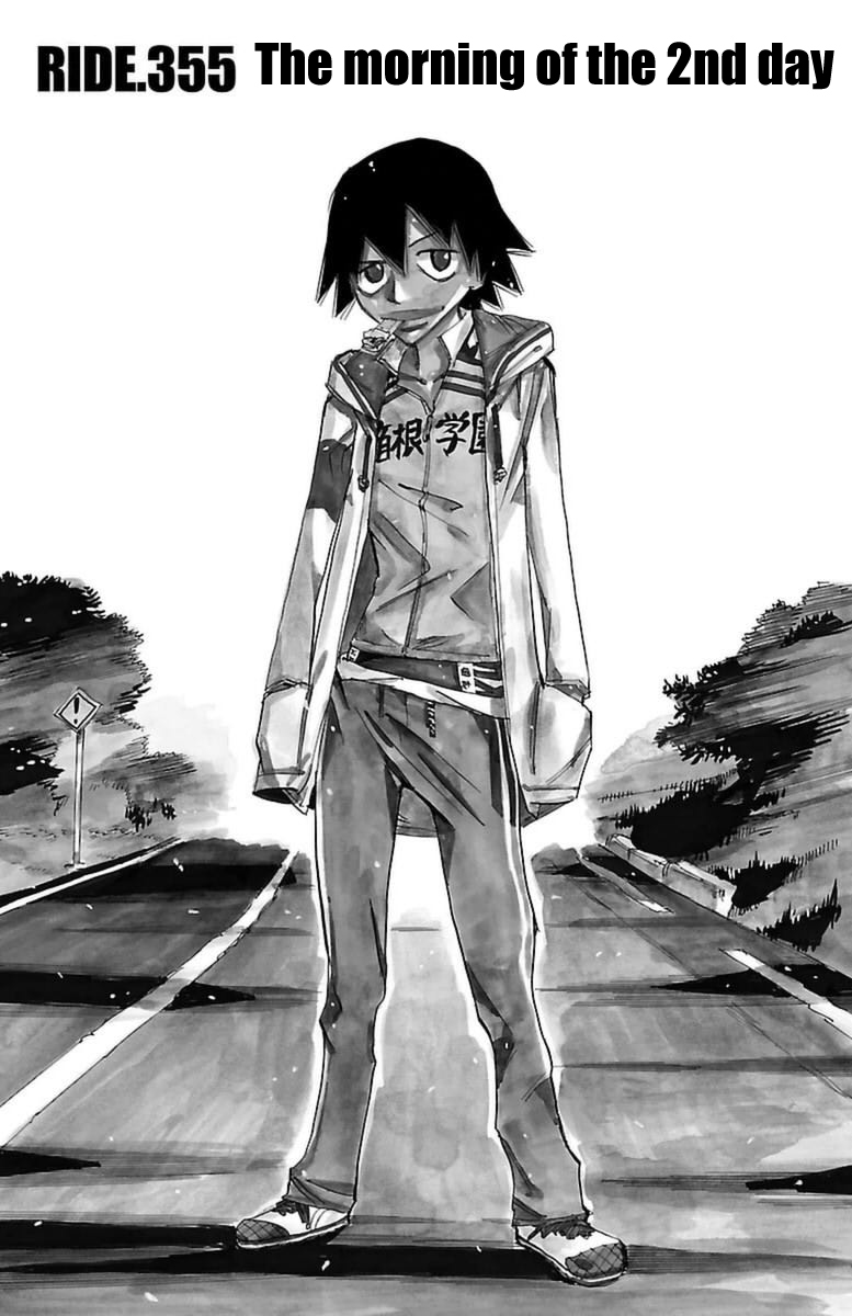 Yowamushi Pedal Chapter 355 page 1 - Chapter 355: The morning of the 2nd day