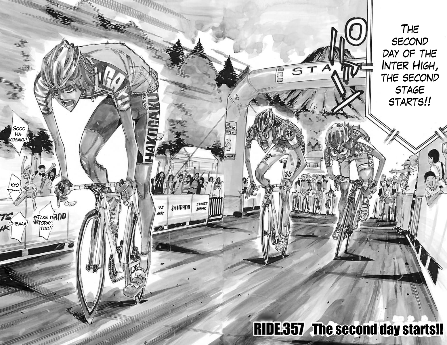 Yowamushi Pedal Chapter 357 page 2 - Chapter 357: The second day starts!!