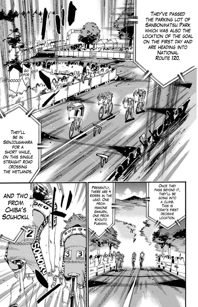 Yowamushi Pedal Chapter 357 page 6 - Chapter 357: The second day starts!!