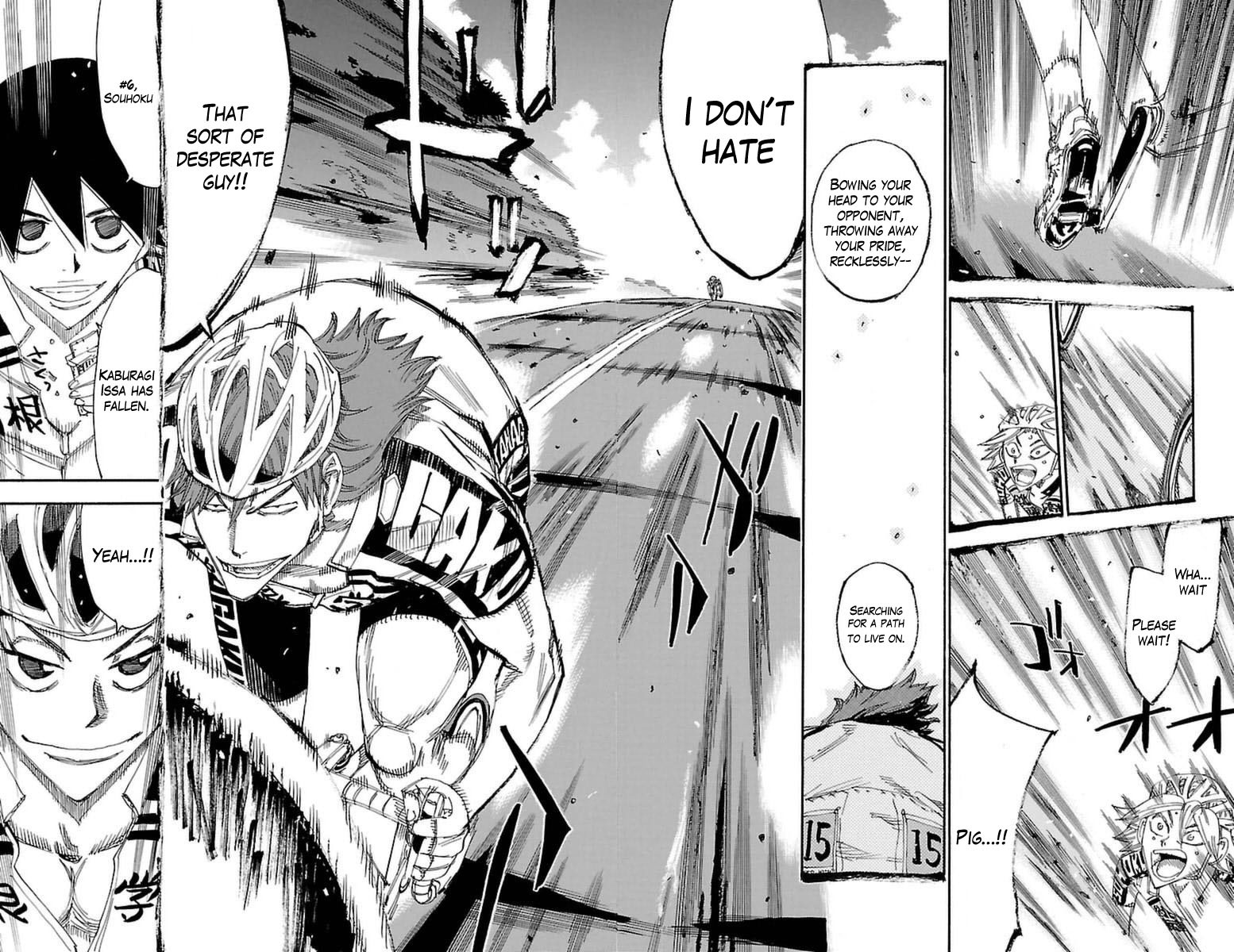 Yowamushi Pedal Chapter 359 page 16 - Chapter 359: Kaburagi's Struggle
