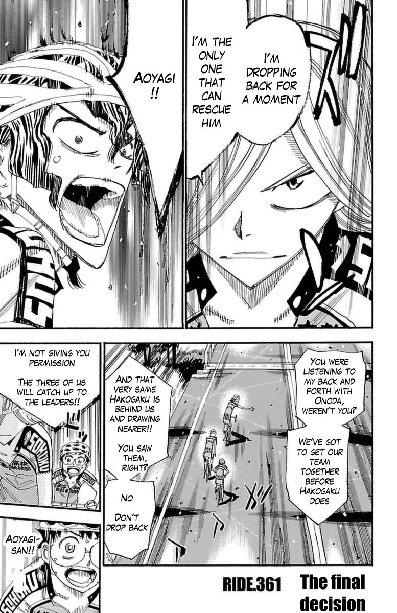 Yowamushi Pedal Chapter 361 page 1 - Chapter 361: The Final Decision