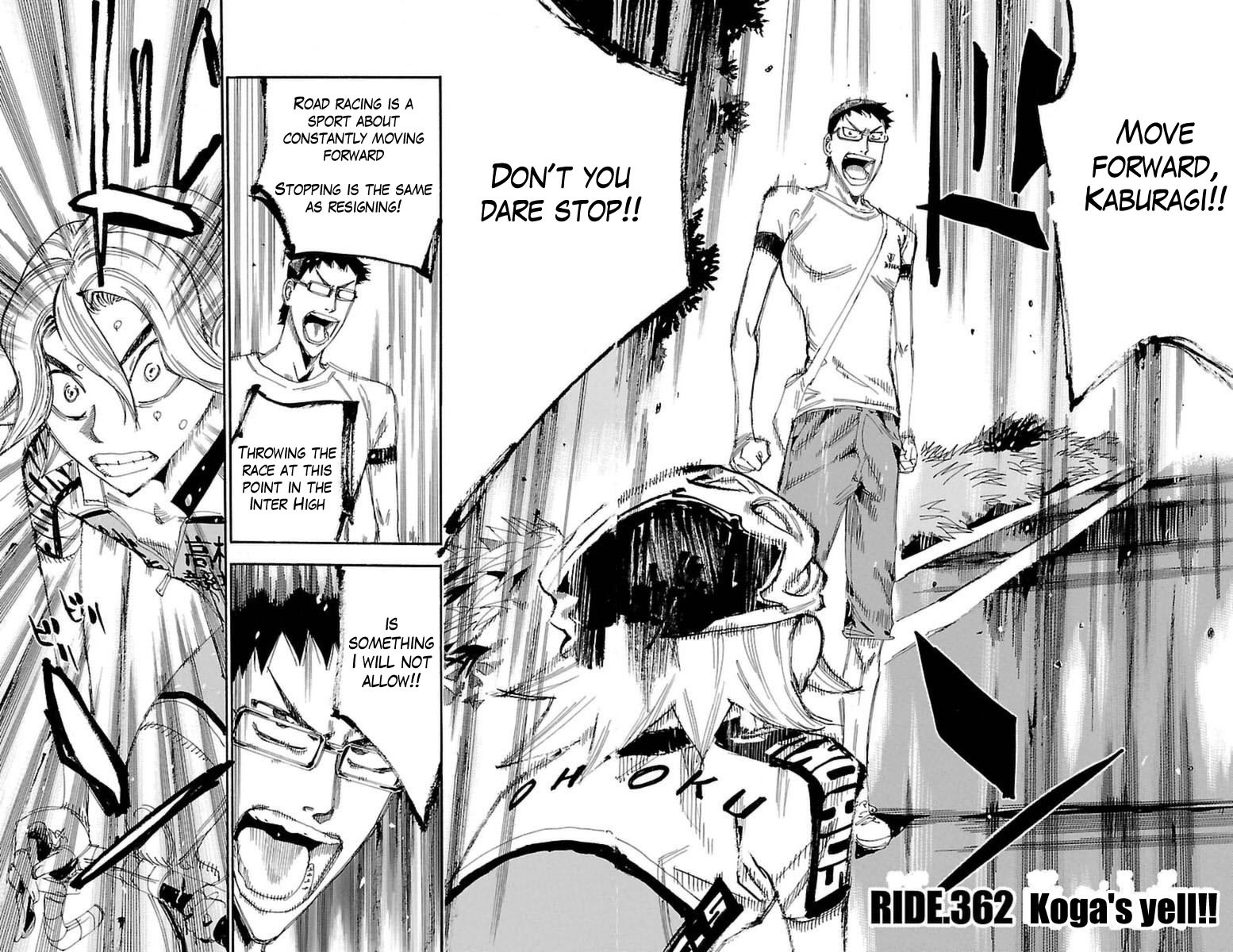 Yowamushi Pedal Chapter 362 page 2 - Chapter 362: Koga's Yell!!