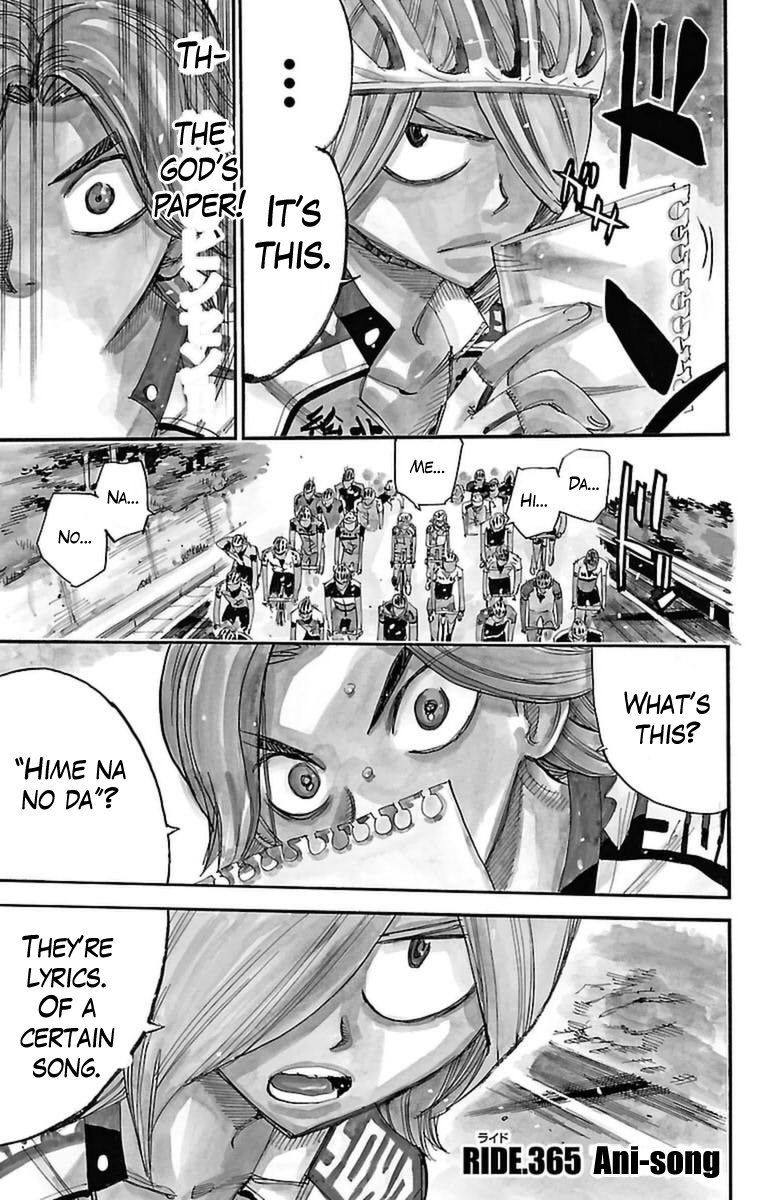 Yowamushi Pedal Chapter 365 page 1 - Chapter 365: Ani-Song