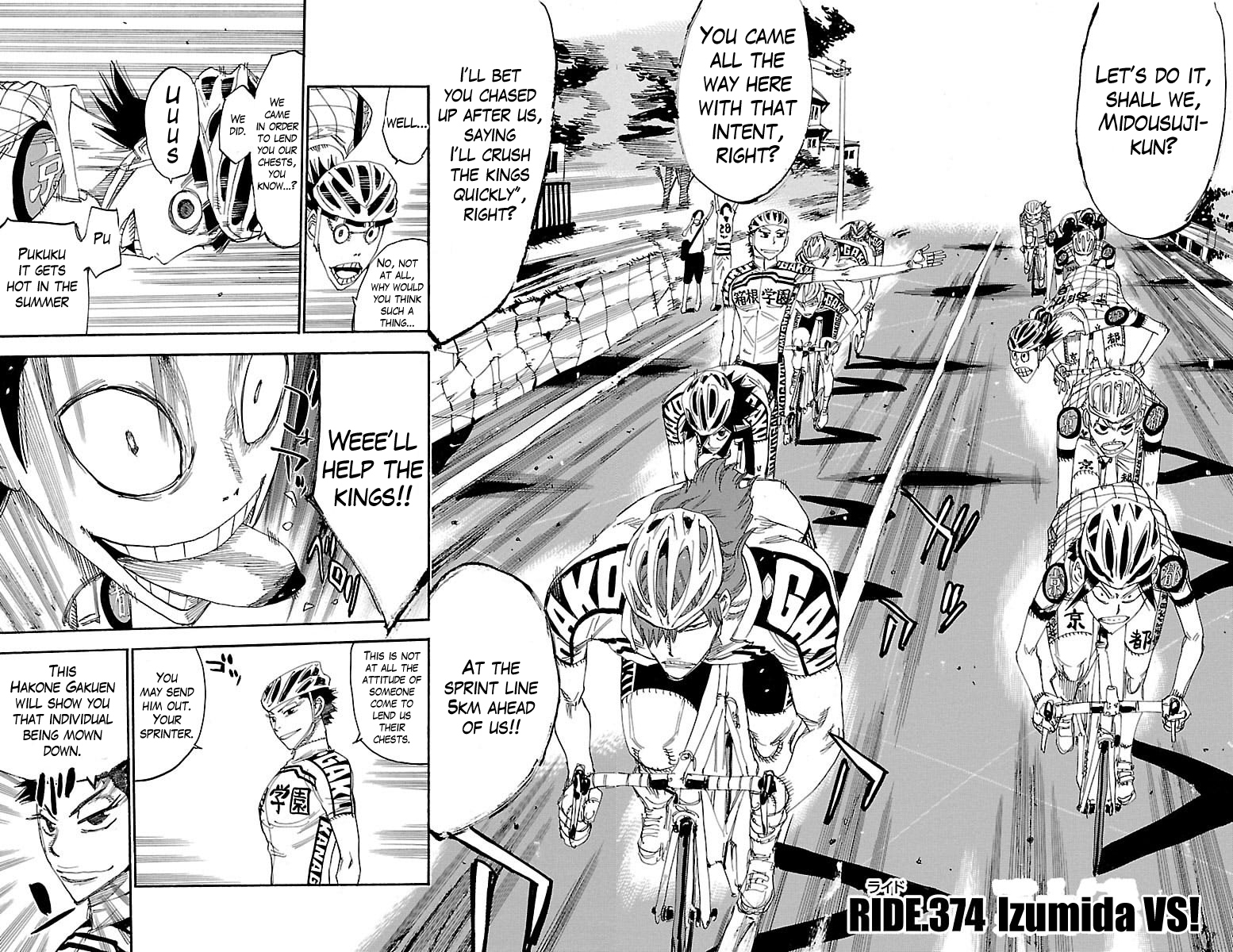 Yowamushi Pedal Chapter 374 page 2 - Chapter 374: Izumida VS!