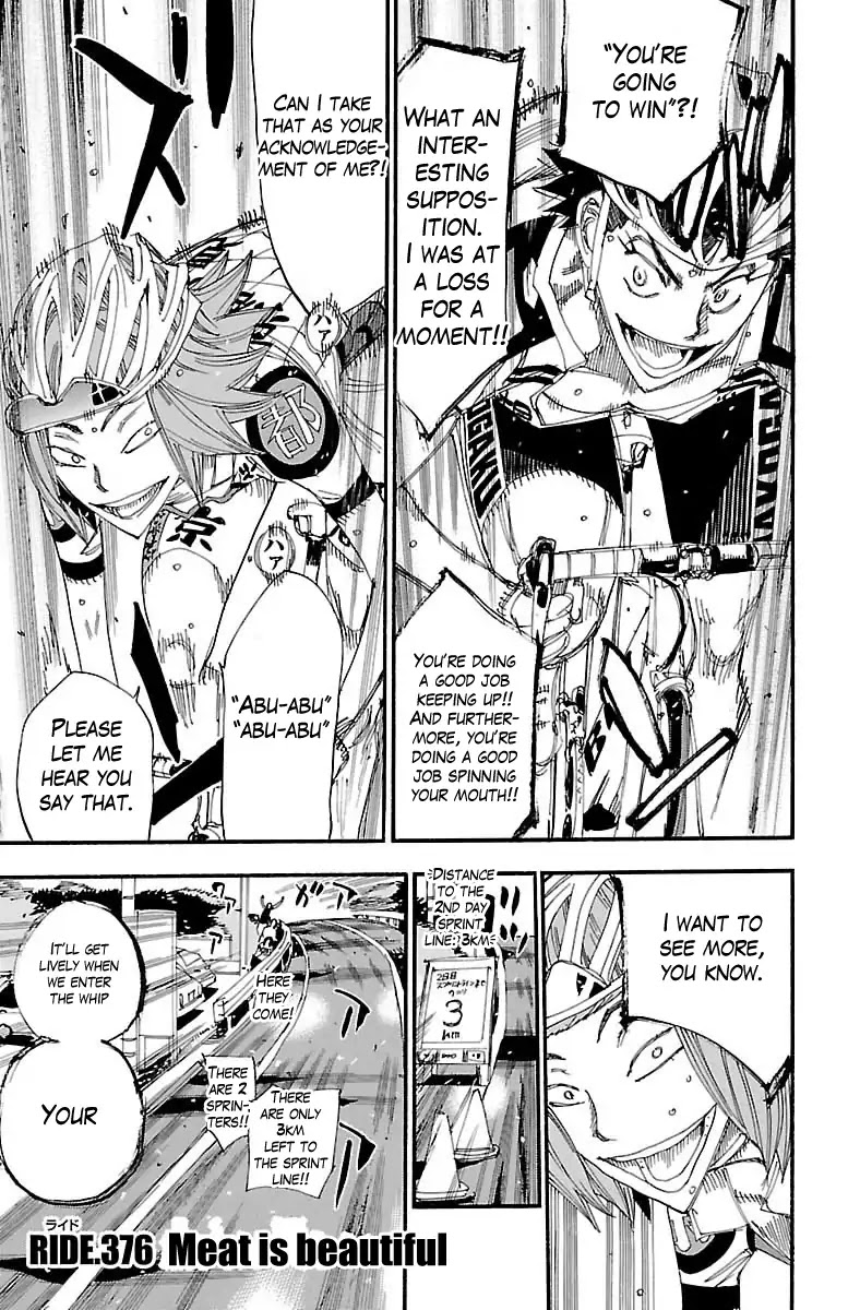 Yowamushi Pedal Chapter 376 page 2 - Chapter 376: Meat is Beautiful