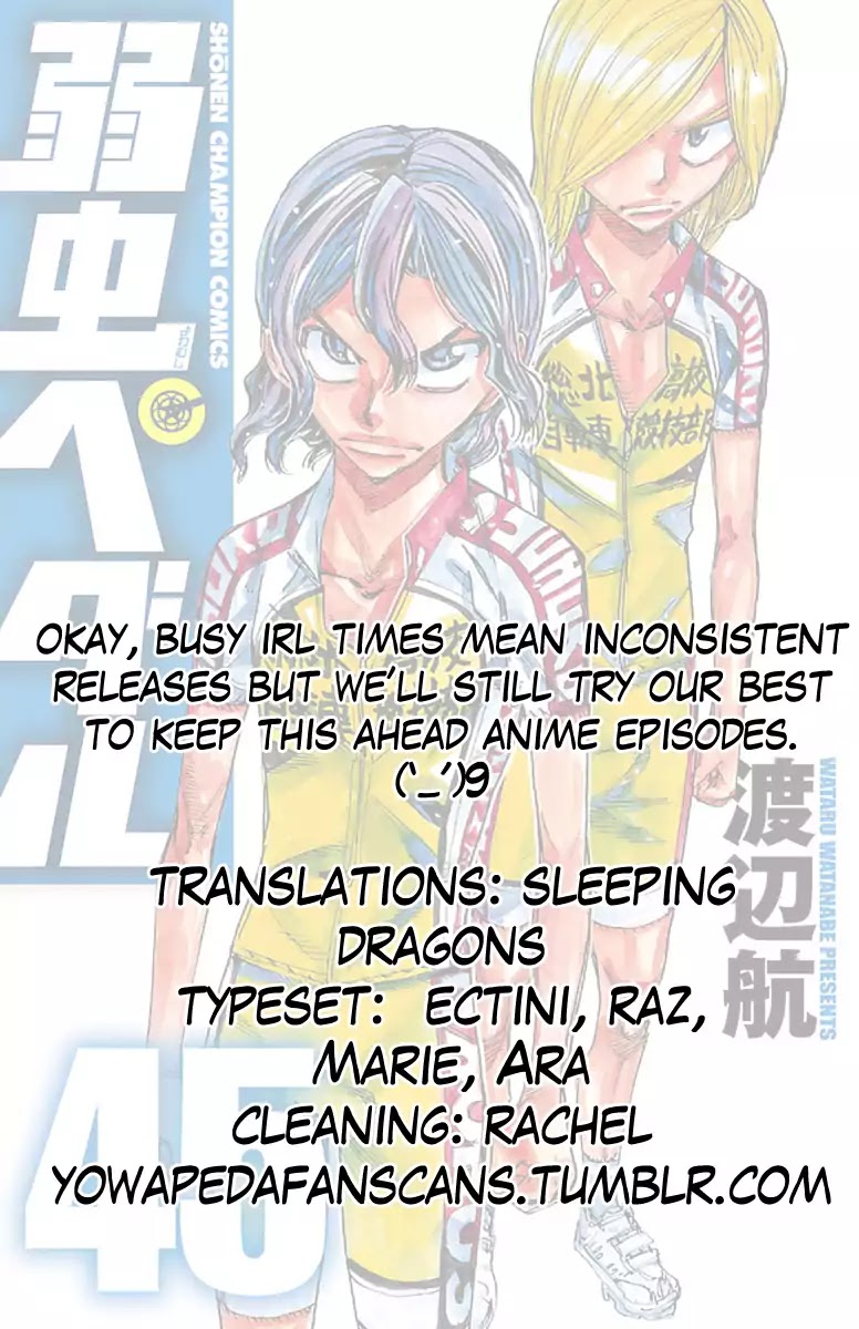 Yowamushi Pedal Chapter 386 page 22 - Chapter 386: Souhoku Behind