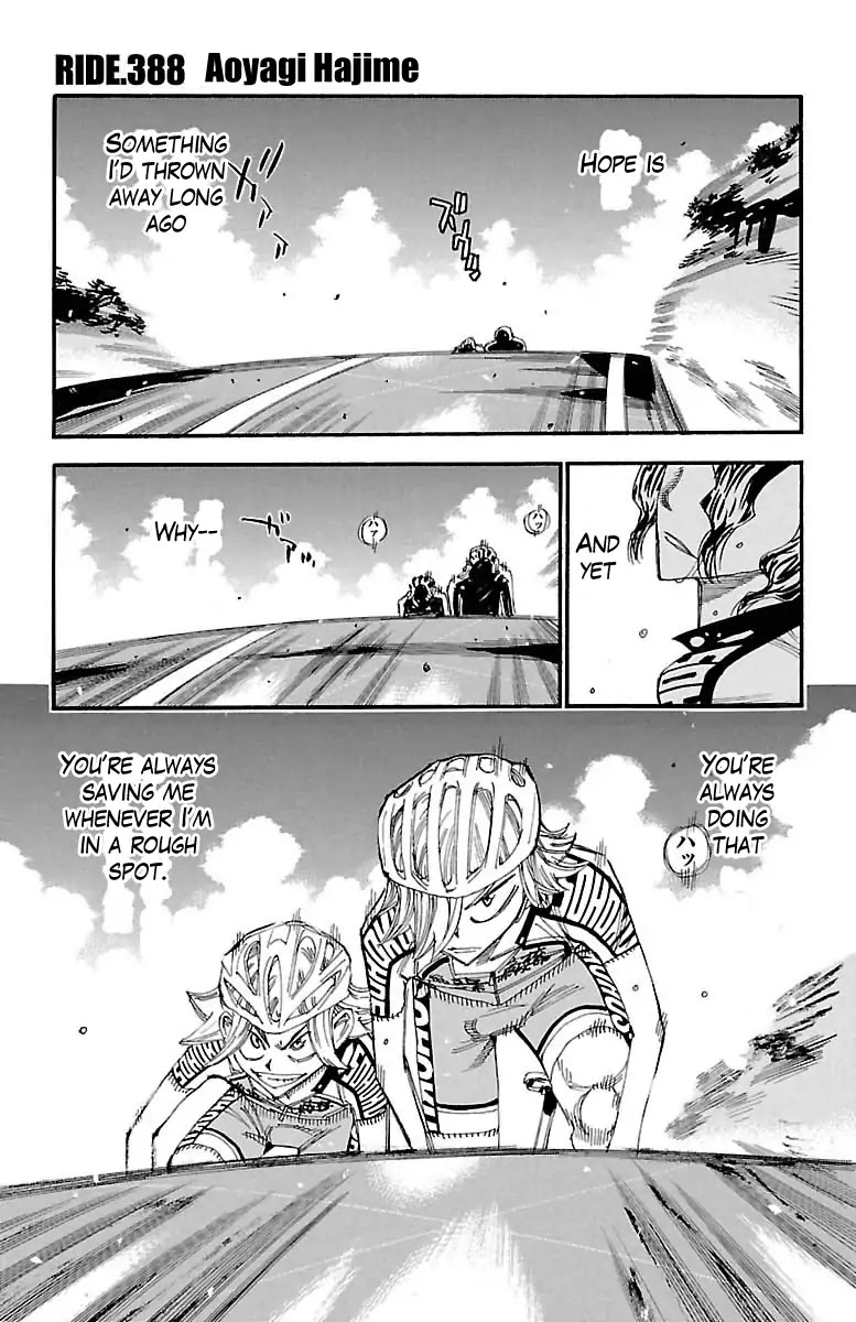 Yowamushi Pedal Chapter 388 page 1 - Chapter 388: Aoyagi Hajime