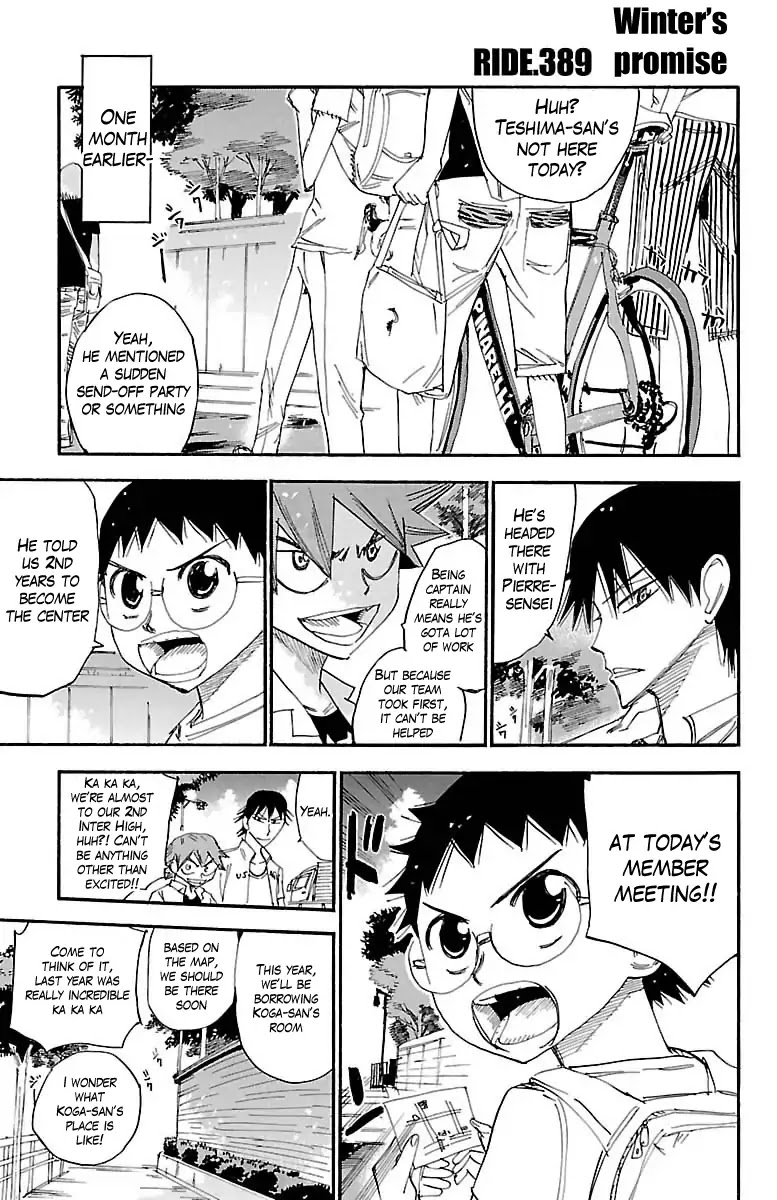Yowamushi Pedal Chapter 389 page 1 - Chapter 389: Winter's Promise