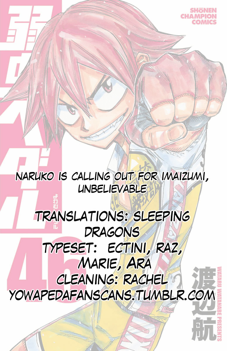 Yowamushi Pedal Chapter 397 page 22 - Chapter 397: Naruko's willpower