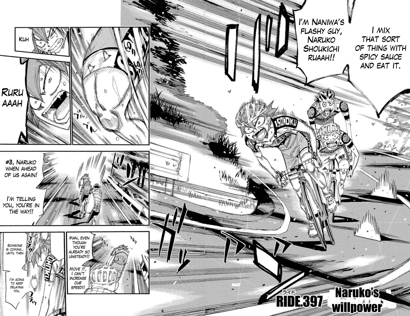 Yowamushi Pedal Chapter 397 page 4 - Chapter 397: Naruko's willpower