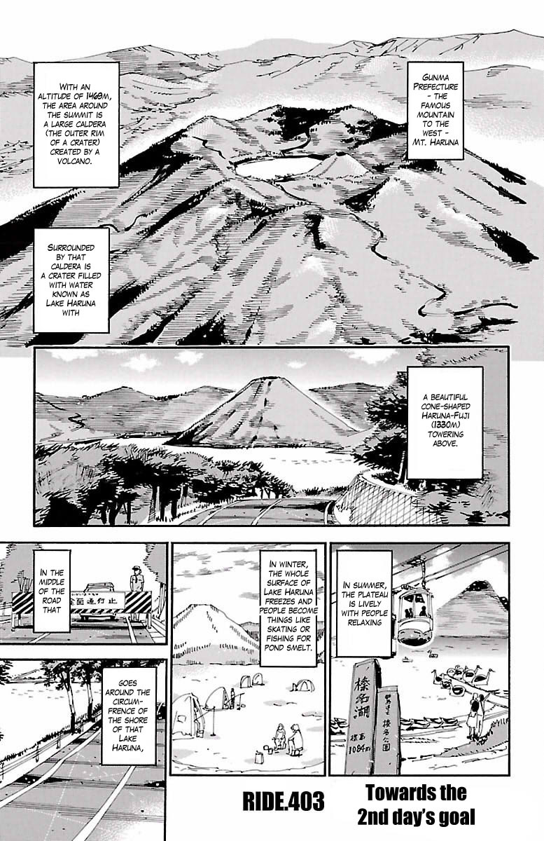 Yowamushi Pedal Chapter 403 page 1 - Chapter 403: Towards the 2nd day's goal