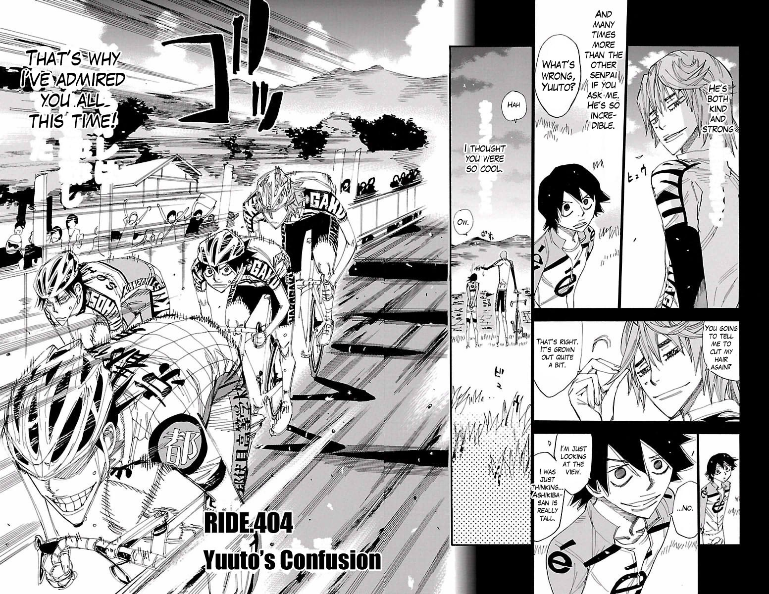 Yowamushi Pedal Chapter 404 page 4 - Chapter 404: Yuuto's confusion