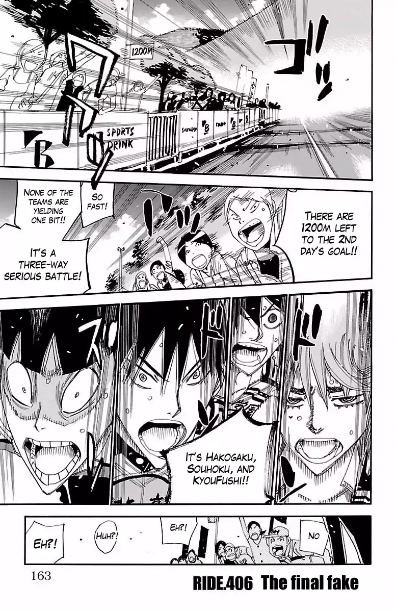 Yowamushi Pedal Chapter 406 page 1 - Chapter 406: The Final Fake