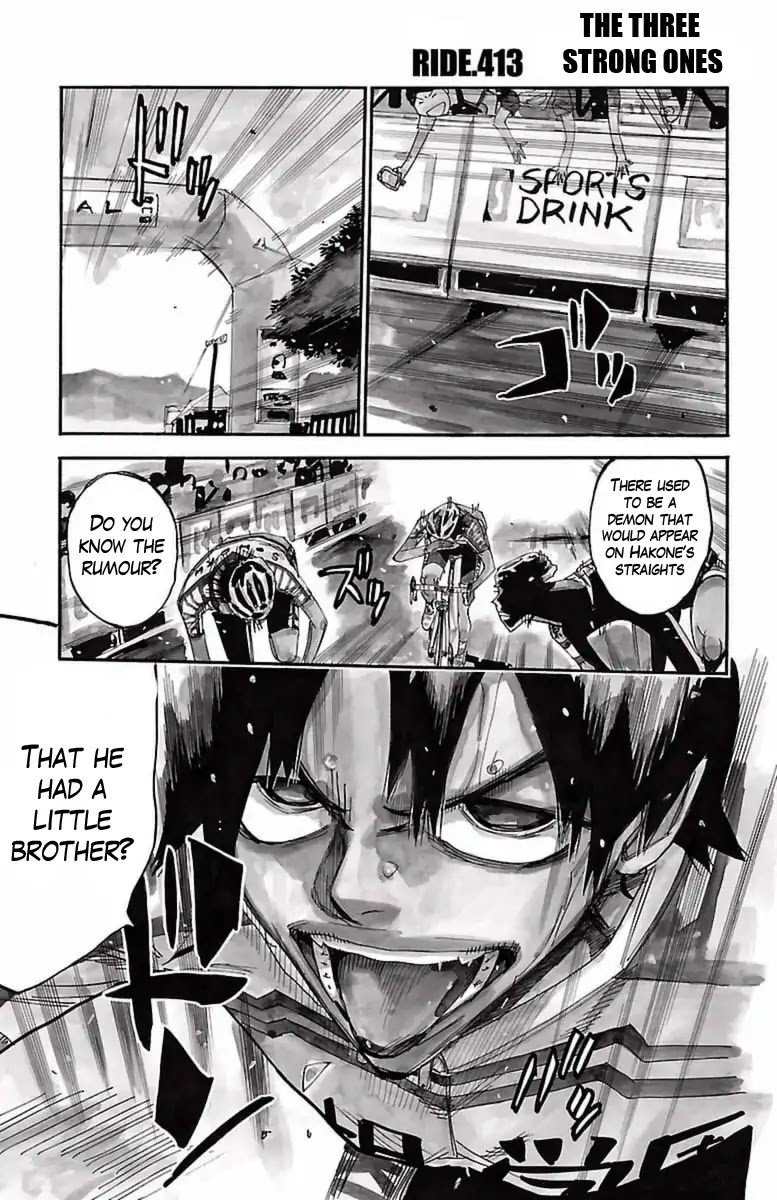 Yowamushi Pedal Chapter 413 page 1 - Chapter 413: The three strong ones