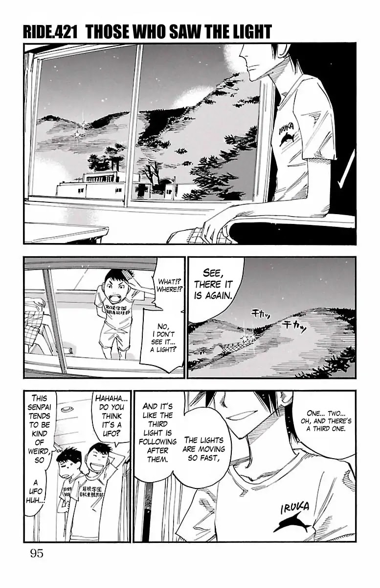 Yowamushi Pedal Chapter 421 page 1 - Chapter 421: those who saw the light