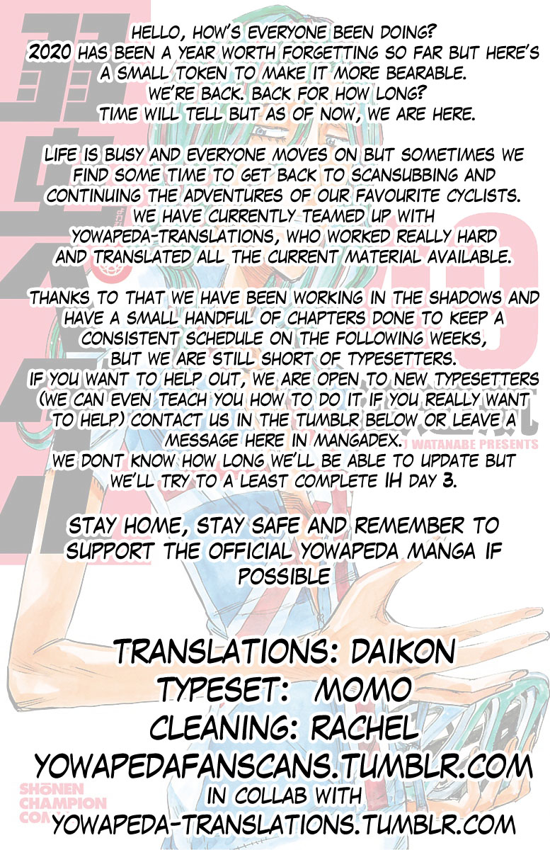 Yowamushi Pedal Chapter 423 page 18 - Chapter 423: Shoot them down