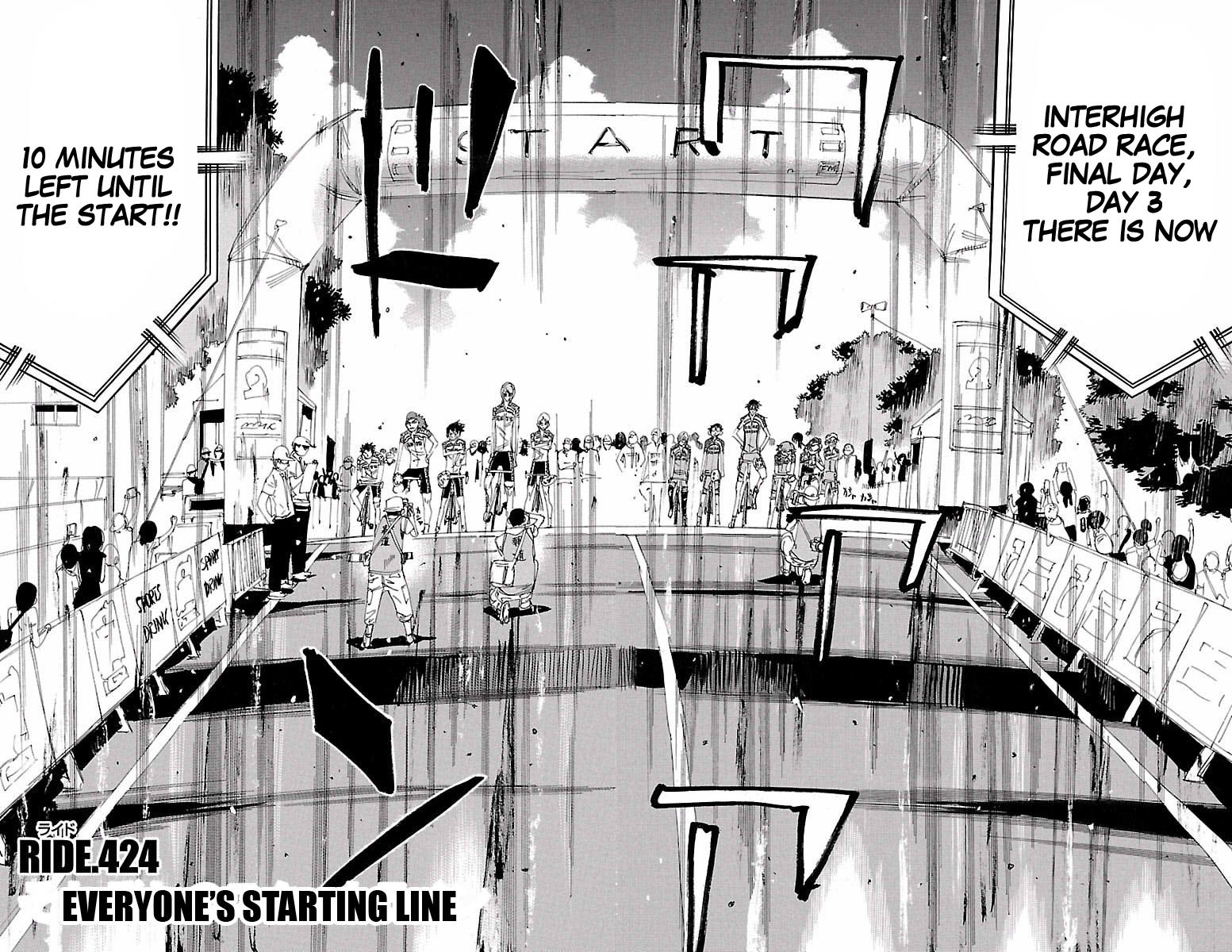 Yowamushi Pedal Chapter 424 page 4 - Chapter 424: Everyone's starting line