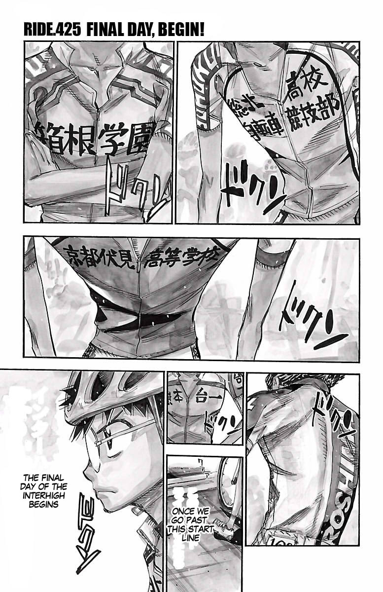Yowamushi Pedal Chapter 425 page 1 - Chapter 425: Final day, begin!