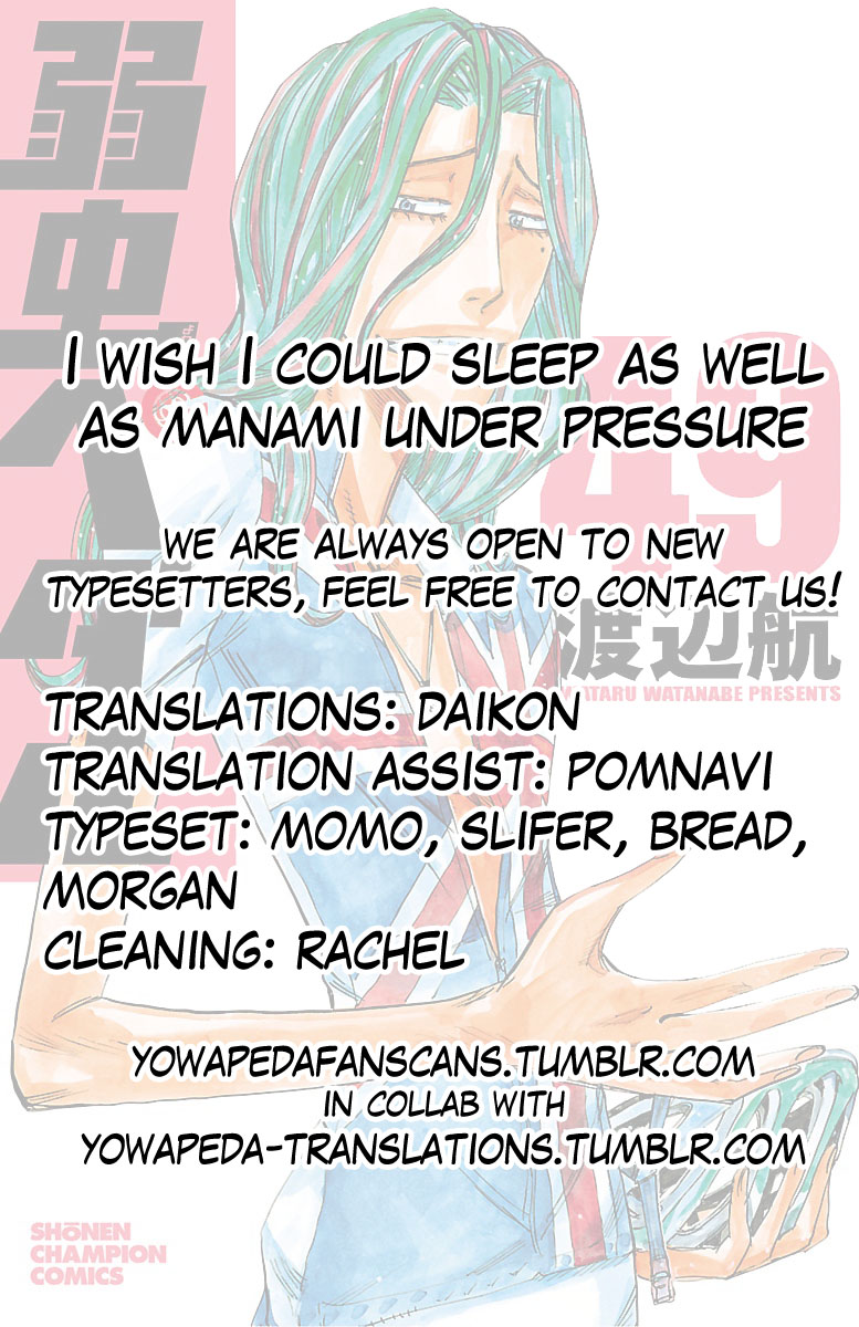 Yowamushi Pedal Chapter 425 page 22 - Chapter 425: Final day, begin!