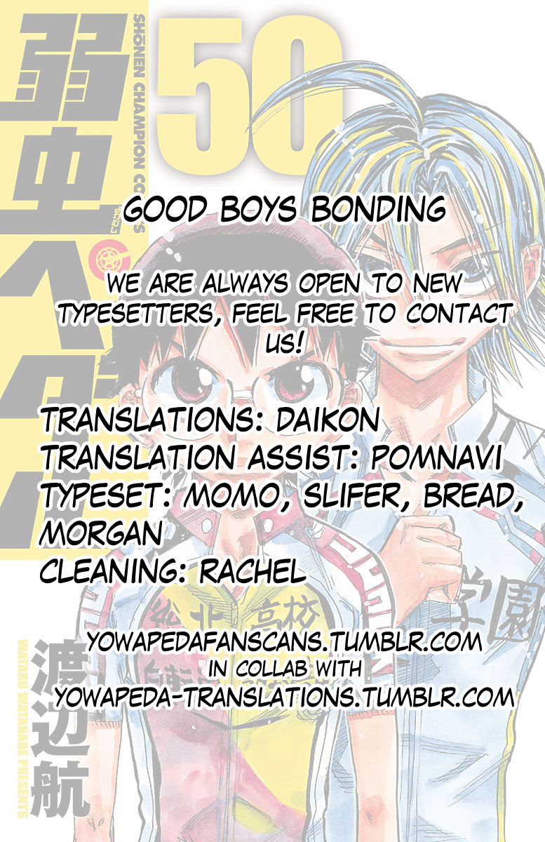 Yowamushi Pedal Chapter 427 page 17 - Chapter 427: the two's downhill