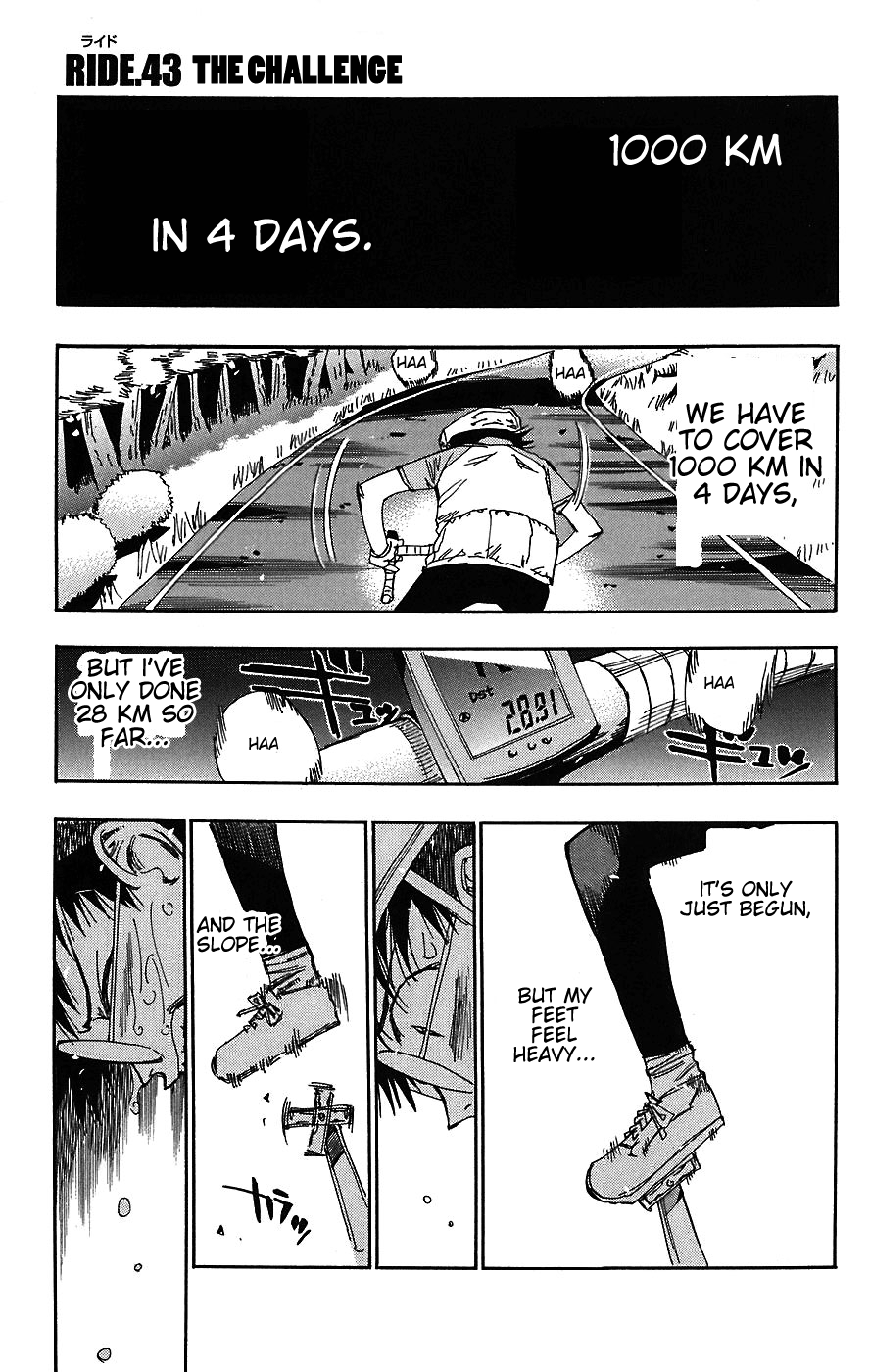 Yowamushi Pedal Chapter 43 page 1 - Chapter 43: The Challenge