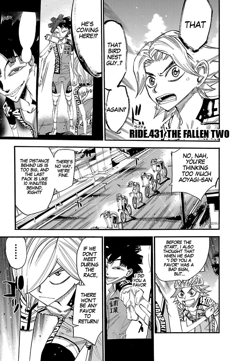 Yowamushi Pedal Chapter 431 page 1 - Chapter 431: The fallen two