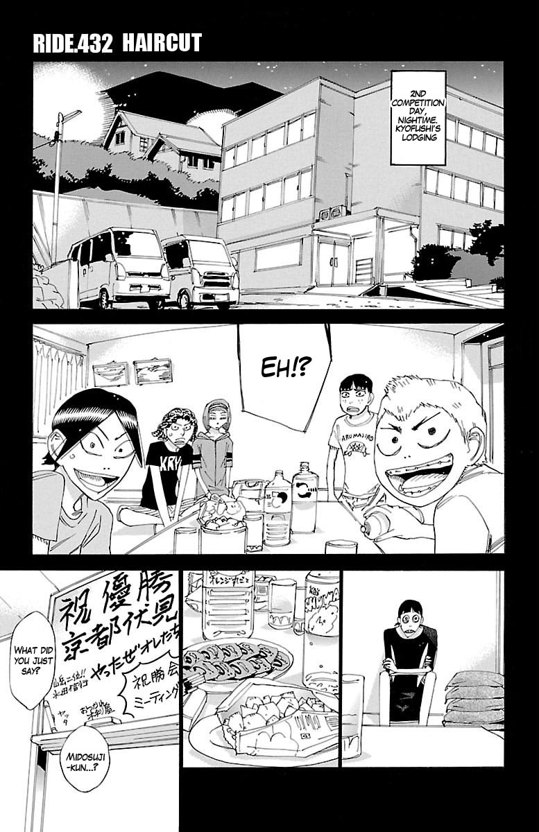 Yowamushi Pedal Chapter 432 page 1 - Chapter 432: Haircut