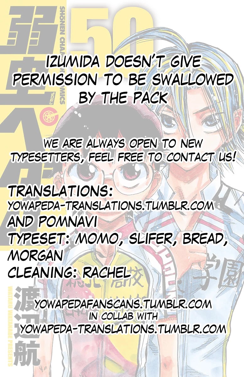 Yowamushi Pedal Chapter 434 page 19 - Chapter 434: Swallowed up!