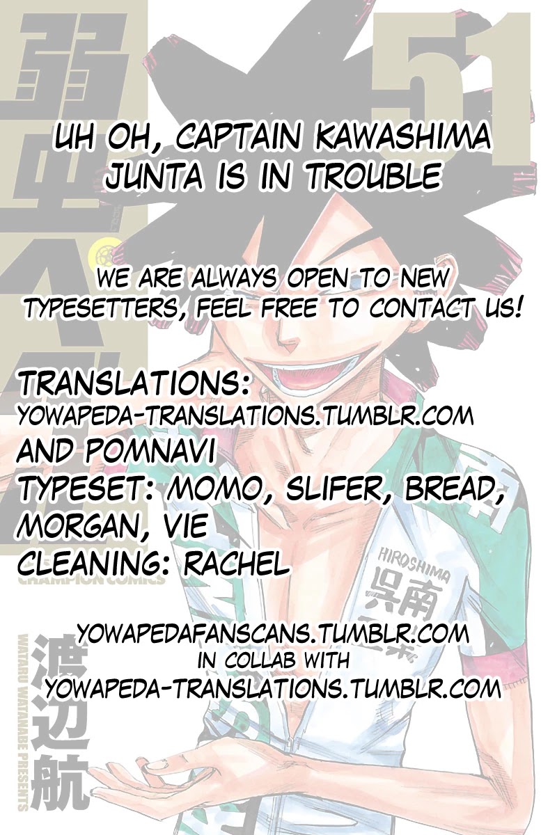Yowamushi Pedal Chapter 435 page 25 - Chapter 435: The 8 person collapse