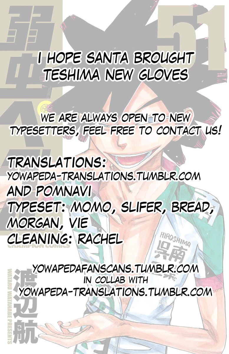 Yowamushi Pedal Chapter 438 page 16 - Chapter 438: Hiroshima's shark