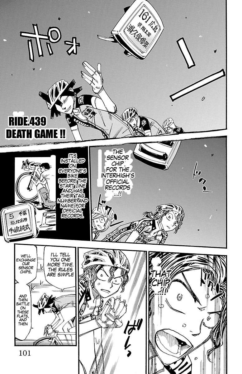 Yowamushi Pedal Chapter 439 page 1 - Chapter 439: Death game!!