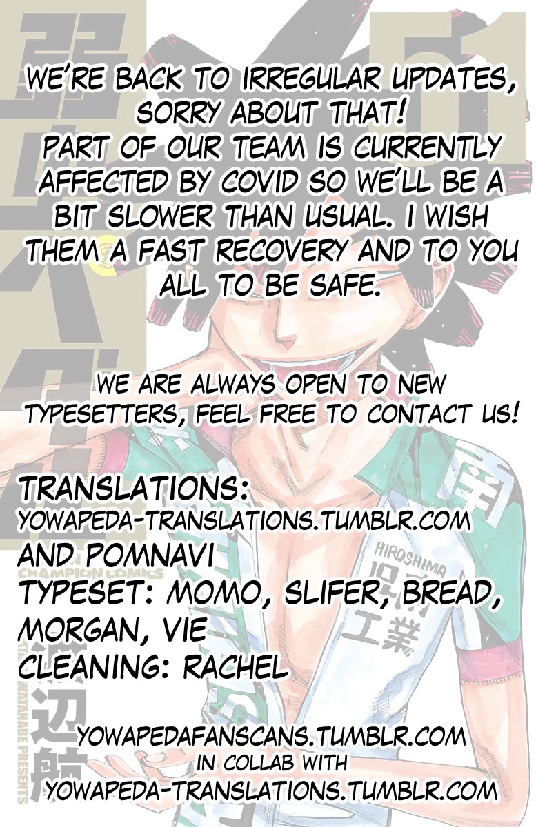 Yowamushi Pedal Chapter 439 page 16 - Chapter 439: Death game!!