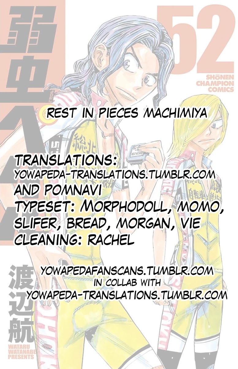 Yowamushi Pedal Chapter 444 page 18 - Chapter 444: Machimiya and Urakubo