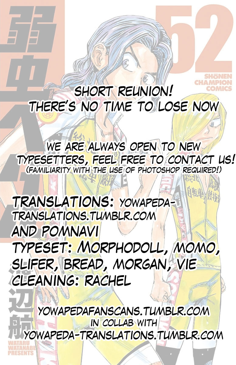 Yowamushi Pedal Chapter 449 page 20 - Chapter 449: The strength of six people