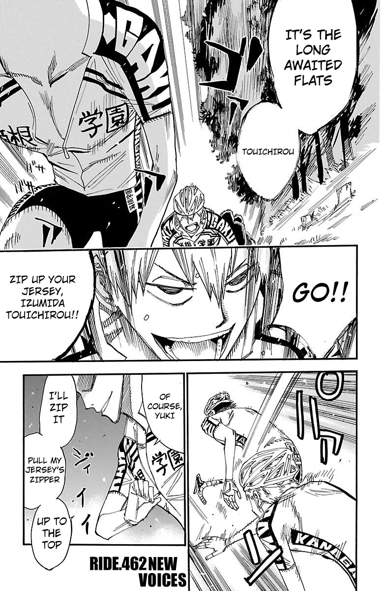Yowamushi Pedal Chapter 462 page 1 - Chapter 462: New Voices