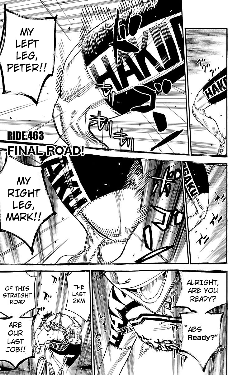 Yowamushi Pedal Chapter 463 page 1 - Chapter 463: FINAL ROAD!