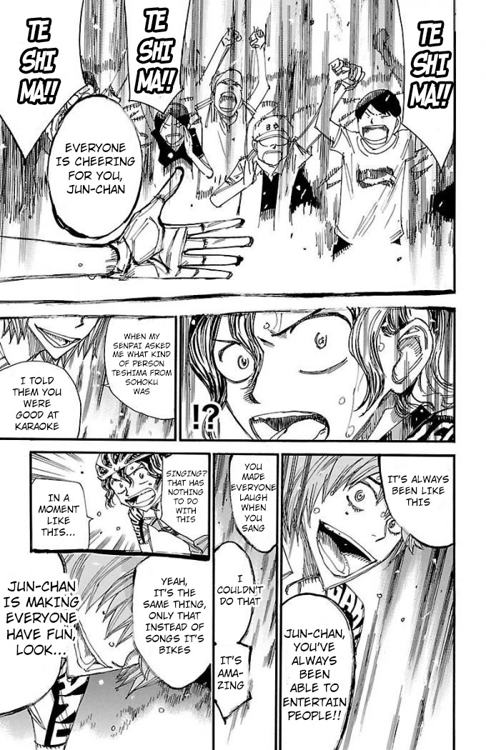 Yowamushi Pedal Chapter 476 page 15 - Chapter 476: Great Cheering
