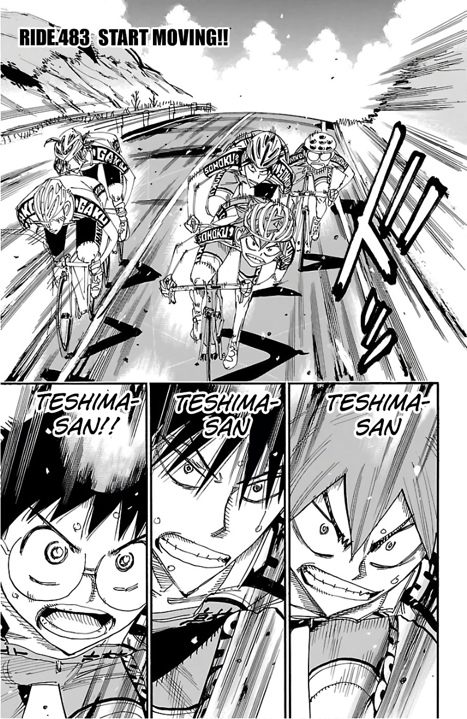 Yowamushi Pedal Chapter 483 page 1 - Chapter 483: Start Moving!!