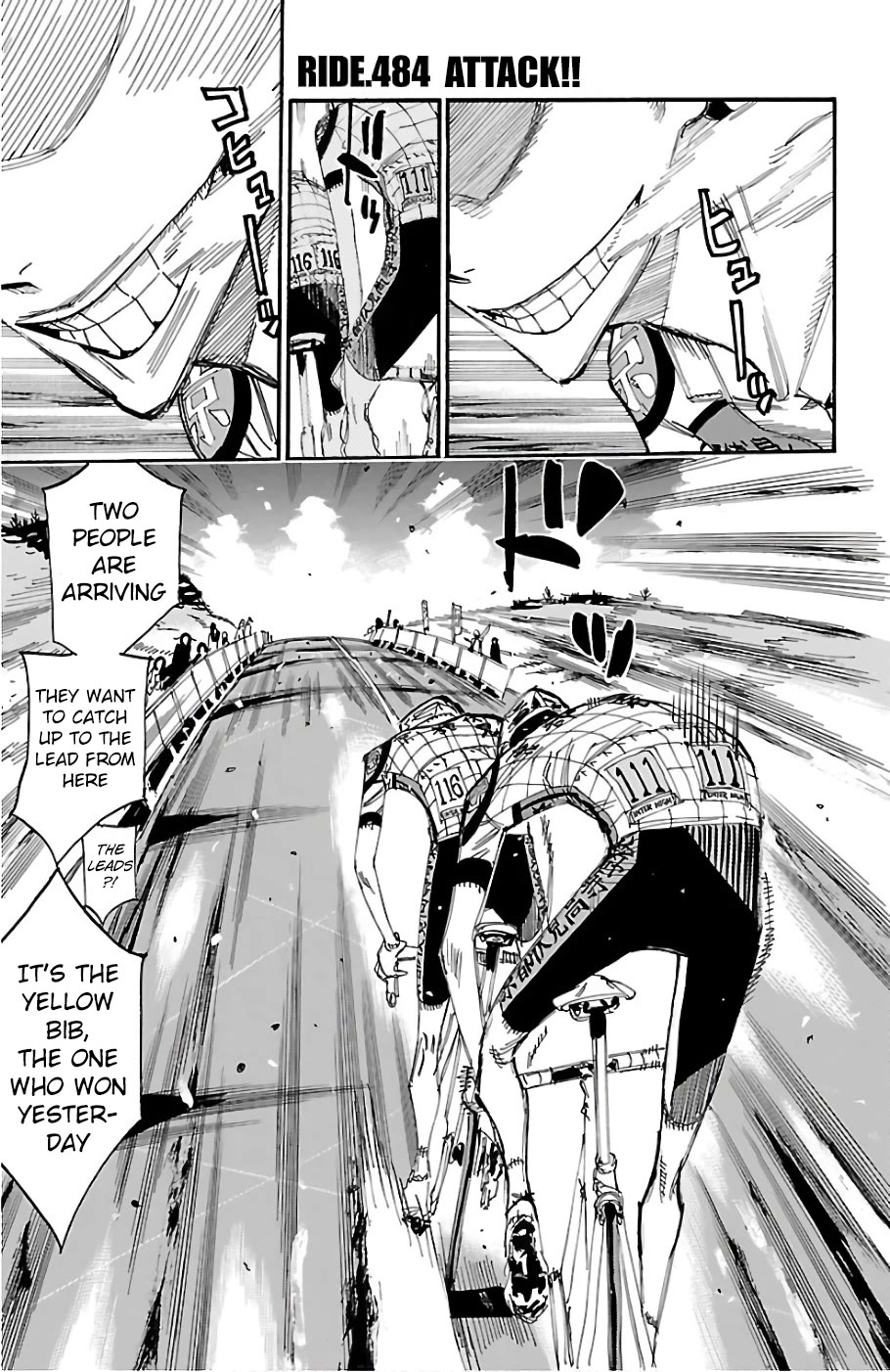 Yowamushi Pedal Chapter 484 page 1 - Chapter 484: Attack!!