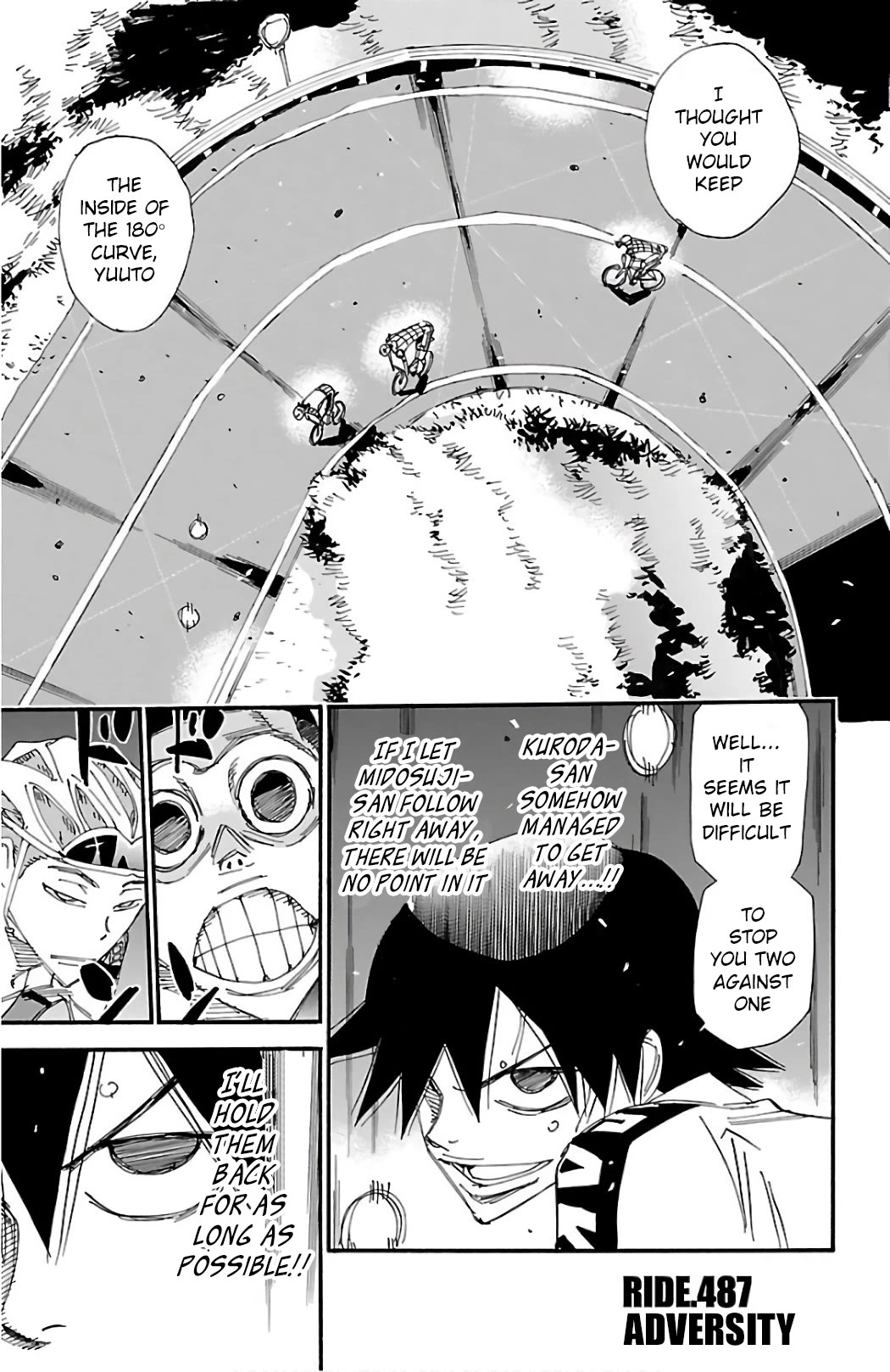 Yowamushi Pedal Chapter 487 page 1 - Chapter 487: Adversity