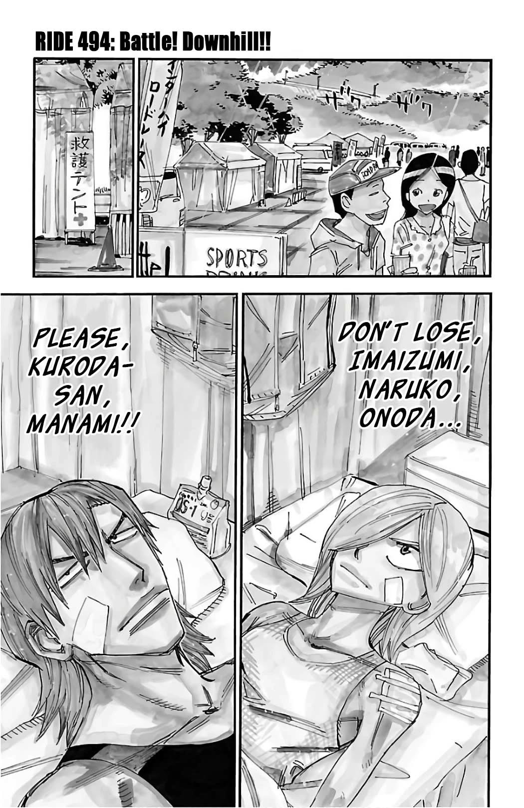 Yowamushi Pedal Chapter 494 page 1 - Chapter 494: Battle! Downhill!!