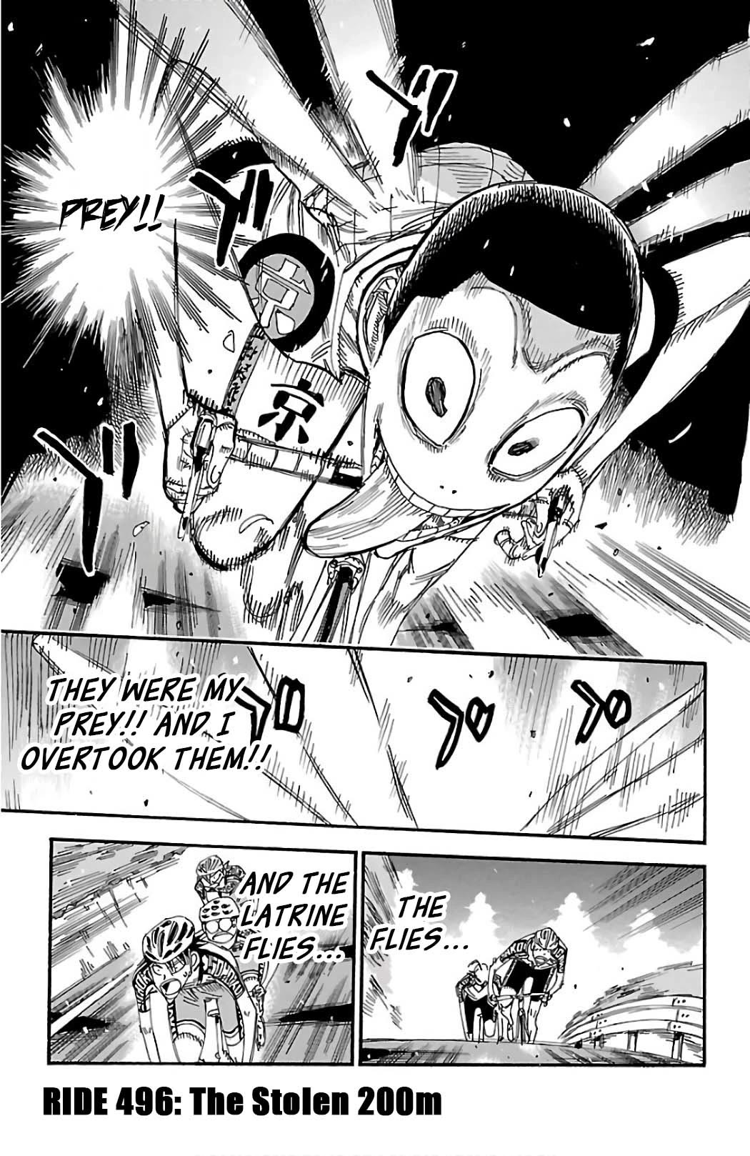Yowamushi Pedal Chapter 496 page 1 - Chapter 496: The Stolen 200m