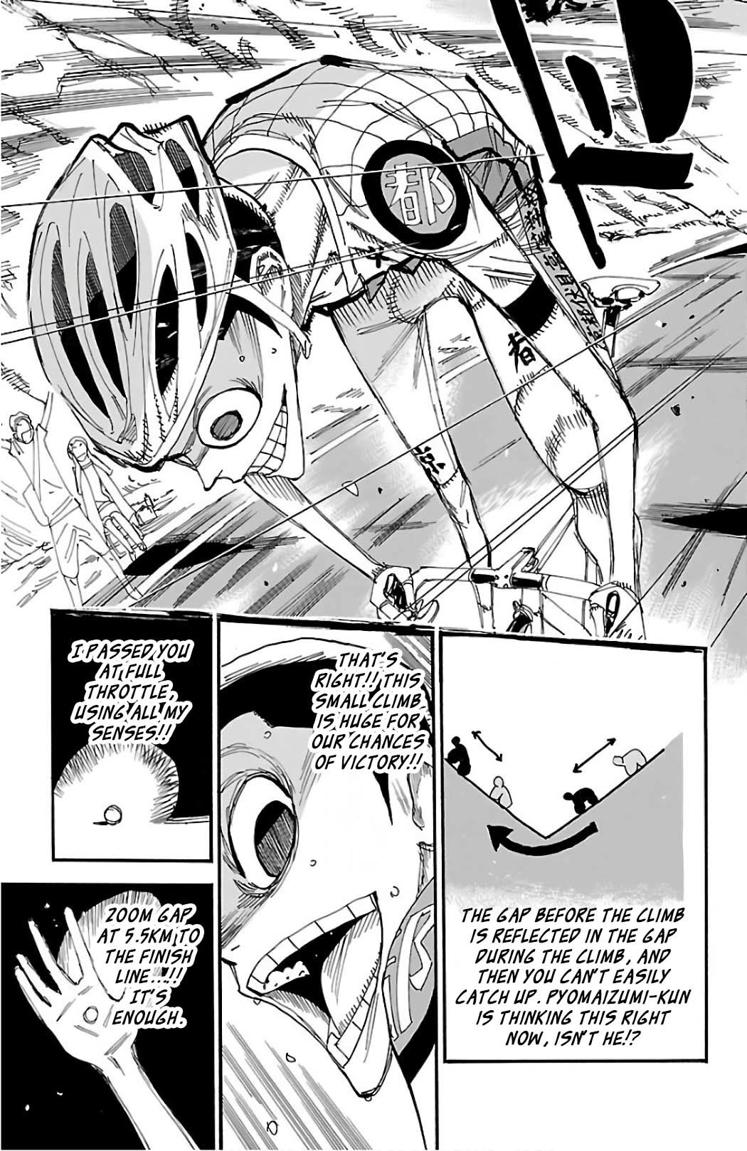 Yowamushi Pedal Chapter 496 page 10 - Chapter 496: The Stolen 200m
