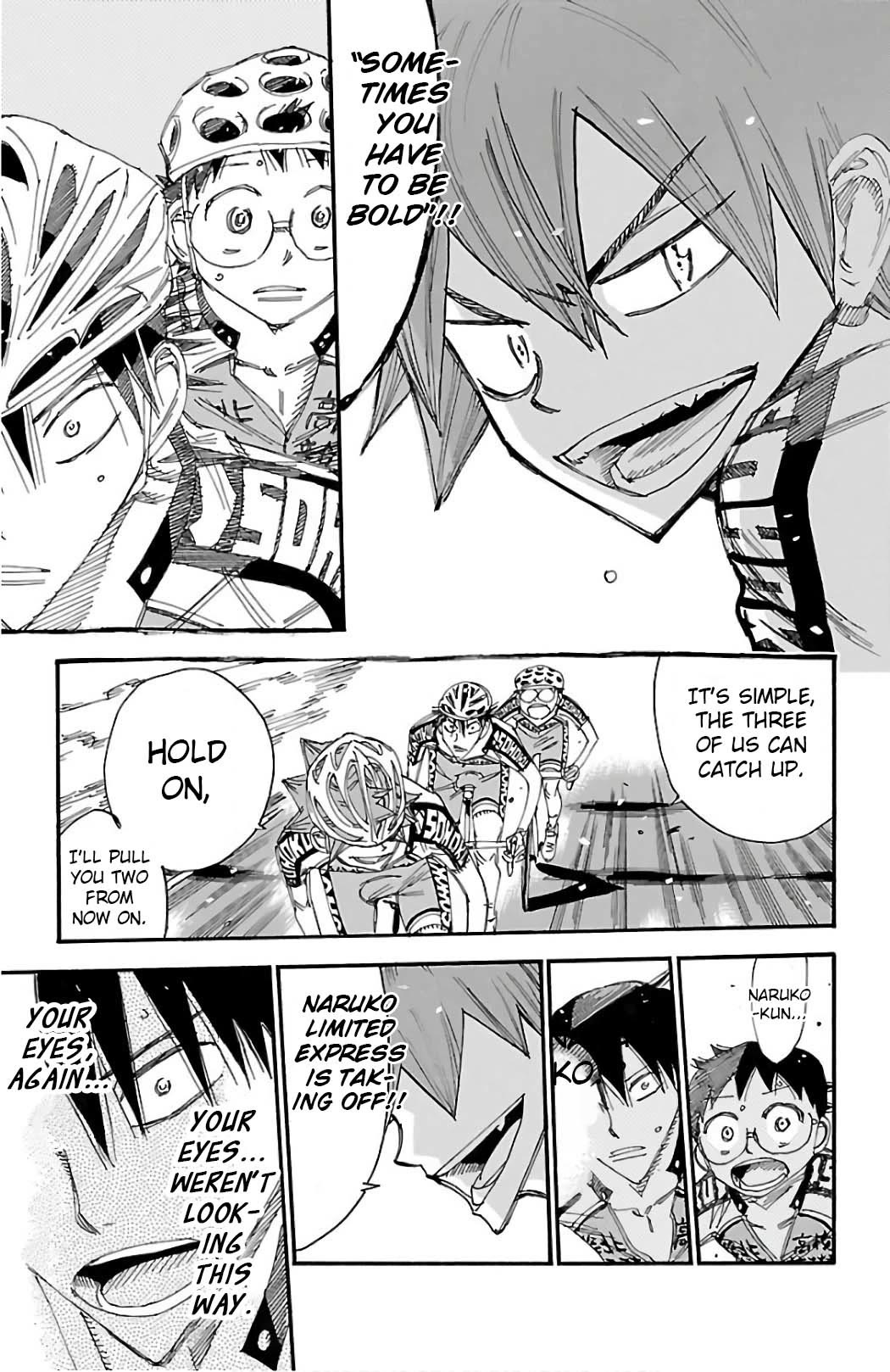 Yowamushi Pedal Chapter 496 page 14 - Chapter 496: The Stolen 200m